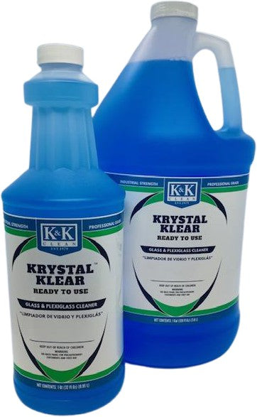 K&K Clean Krystal Klear | RTU - Glass and Plexiglass Cleaner 1 Unit (5 Gallon Pail) - Ready to Use