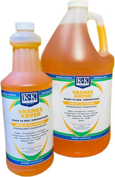 Orange Krush | RTM - Concentrated Degreaser 4 Units per Case (Gallon bottle) Ready to Mix